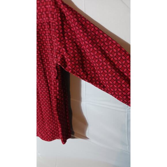 Mickey Unlimited Womens Medium Red Plaid Flannel Button Down Shirt Mickey Mouse - Picture 7 of 11